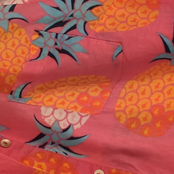 Mudpie Pineapple Pink Vibrant Colors print tunic Cover Up Mini Beachy Pool dress - Picture 5 of 9